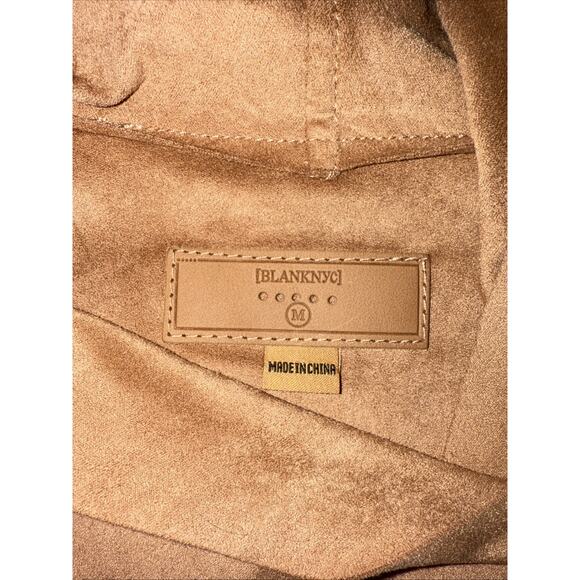 NWT BLANKNYC Honeycomb Faux Suede Drape Front Moto Jacket – Size M - Picture 4 of 7